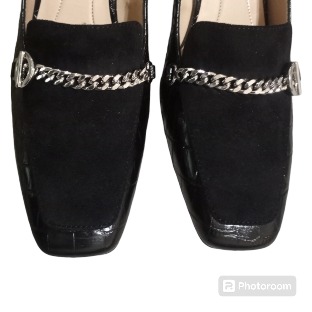 The Limited Benton Block Heel Loafer Black 9.5 M - Picture 3 of 15